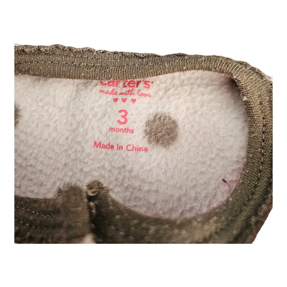 Carter's Pink Polka Dot 3m Sleeveless Snap Closure Sleeper - Picture 3 of 9